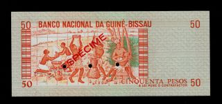GUINEA - BISSAU SPECIMEN 50 PESOS 1983 PICK 5 UNC. 2