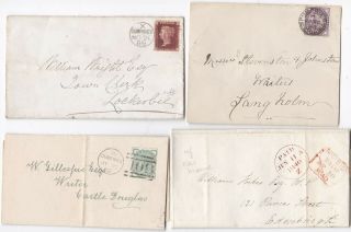 1840/88 4 X Dumfries Postal History - Police Rents Poor Assessment Manse