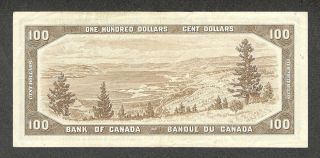 1954 $100.  00 BC - 43c VF SCARCE & Bank of Canada QEII OLD One Hundred Dollars 2