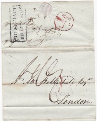 1825 Havana Forwarded Goodhue York Wrapper To N M Rothschild London Banker
