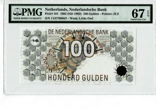 Netherlands P 101 1992 100 Gulden Pmg 67 Epq Gem Unc