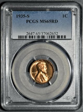 1935 - S Lincoln Wheat Cent,  Pcgs Certified Ms 65 Rd,  Li42