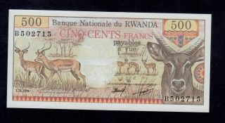 Rwanda 500 Francs 1978 B Pick 13a Unc.