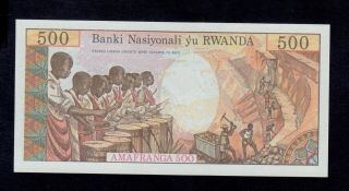 RWANDA 500 FRANCS 1978 B PICK 13a UNC. 2