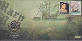 Gb Stamps First Day Cover 2011 Henry Viii Mary Rose With £2 Coin