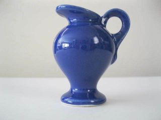 Shawnee Pottery Miniature Blue Pitcher Marked U.  S.  A