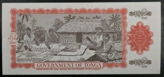 Tonga 2 Pa ' anga Bank Note From 1970 Pick 15c 2