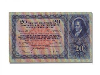 [ 22617] Switzerland,  20 Franken,  1946,  Km 39o,  1946 - 08 - 31,  Au (55 - 58),  20k