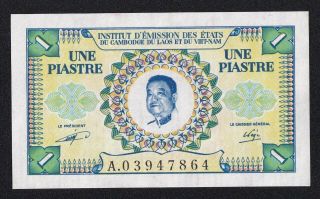 French Indochina / Lao 1 Piastre 1953 Pick 99 Uncirculated