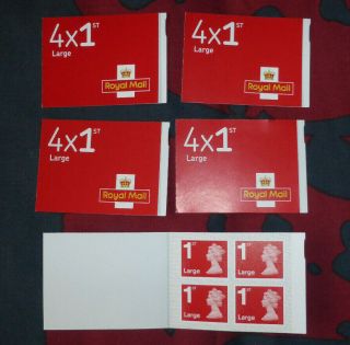 20 X Large Letter 1st First Class Postage Stamps.  Royal Mail.  5 Books Of 4