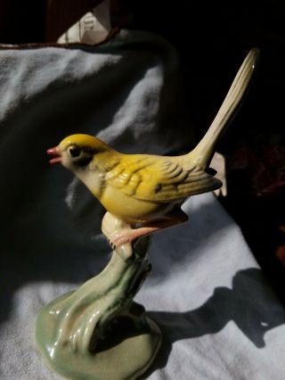 1940’s Brad Keeler Pottery Yellow Bird Figurine 18 - 8.  25” -