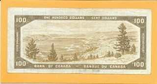 1954 CANADIAN 100 DOLLAR BILL BJ8181321 2