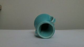 Shawnee Pottery Miniature Turquoise Vase Marked U.  S.  A 3