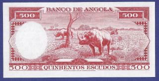 GEM UNCIRCULATED 500 ESCUDOS 1970 BANKNOTE FROM ANGOLA VERY HIGH VALUE 2