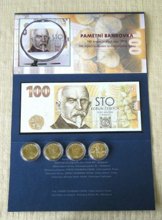 Alois Rašín - 100 Korun 2019 - First Czech Commemorative Banknote,  Unc