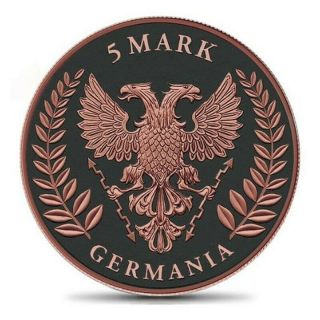 GERMANIA 2019 5 MARK ATLAS OF METEORITES MOLDAVITE 1 OZ SILVER COIN 2