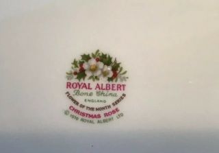 1970 Royal Albert December Rose Bone China Cake Plate 2