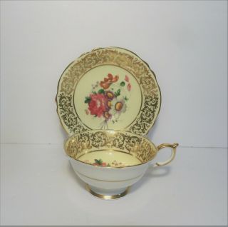 Paragon Yellow Cup & Saucer - Roses