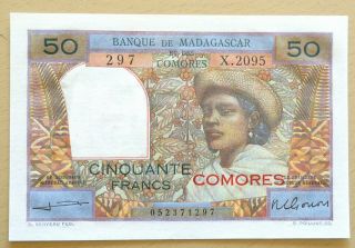 Comoros 50 Francs P2b 1963 Unc