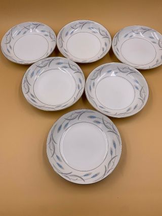Valmont China Japan Royal Wheat Coupe Soup Bowl 7 1/2 " Round - Set Of 6
