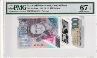 Nd 2019 East Caribbean States 100 Dollars P - Pmg 67 Epq Gem Unc