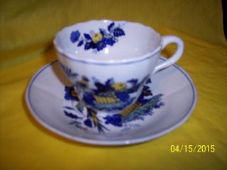 1 Spode Copeland " Blue Bird " Tea Coffee Cup & Saucer S.  3274
