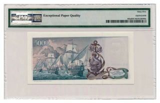 ITALY banknote 5000 LIRE 1971.  PMG MS - 65 EPQ 2