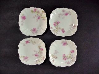 Charles Field Haviland (cfh / Gdm) Limoges,  France,  4 Butter Pats / Nut Dishes