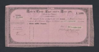 Caledonia 2000 Francs 1869 (pick Unlisted)