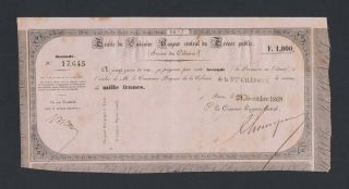 Caledonia 1000 Francs 1869 (pick Unlisted) Aunc
