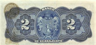 México / Guanajuato 2 Pesos 1.  6.  1914 Series B Uncirculated Banknote AngLB 2