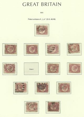 1870 Old Time Selection On Page,  Sg 48/9 1/2d Bantams,  Good To Fine.