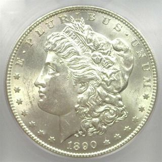1890 - S Morgan Silver Dollar Icg Ms63 Lists For $110 Bright White