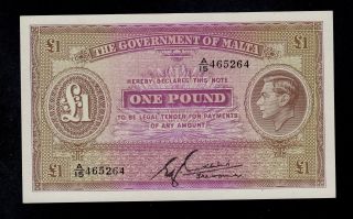 Malta 1 Pound Nd (1940) Pick 20b Unc Less.