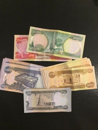 80,  750 Iraqi Dinar - Various Notes