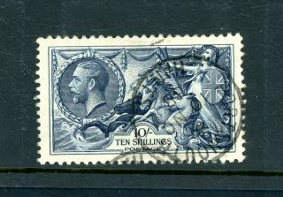 Gb 1934 10s Indigo Blue Seahorse (sg 452) Fine - (bo534)