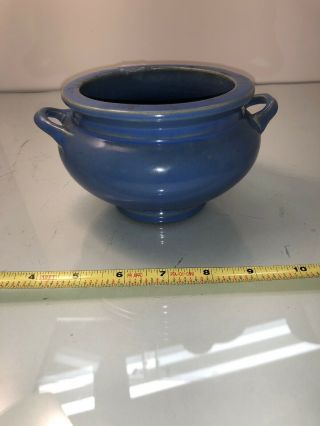 Roseville Pottery Rosecraft Colors Blue Handled Arts And Crafts Bowl