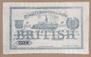 Jersey: 1 Pound Banknote,  (au/unc),  P - S326,  18xx,