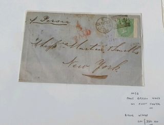 Gb Stamps Queen Victoria Sg 73 1s Pale Green On Part Cover