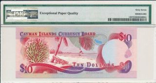 Currency Board Cayman Islands $10 1991 S/No 383883 PMG 67EPQ 2