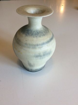 Mid Century Modernist Weed Pot Bud Vase Pottery 5.  25” T