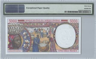 Central African States / Cameroun 2000 P - 204Ef PMG SG UNC 67 EPQ 5000 Francs 2