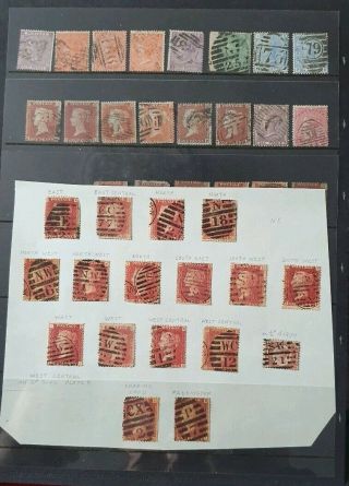 Gb Queen Victoria Line Engraved/surface Printed Stamps Page (18)