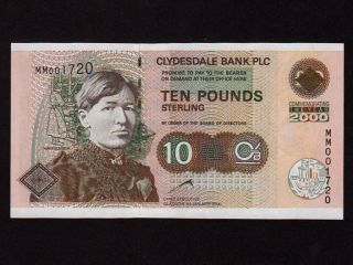 Scotland:p - 229a,  10 Pounds Mary Slessor Year 2000 Commemorative Unc