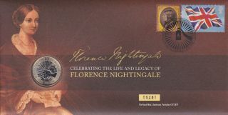 Gb Stamps First Day Cover 2010 Florence Nightingale With £2 Coin