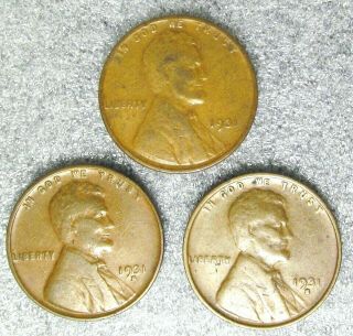 1931 P - D - S Lincoin Wheat Cents