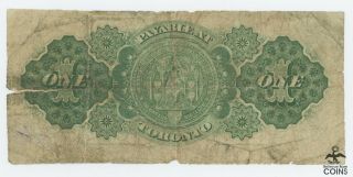 1878 Dominion of Canada One Dollar Banknote Countess of Dufferin 2