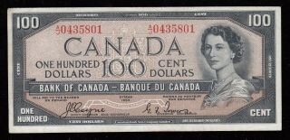1954 Bank Of Canada $100 Devil 