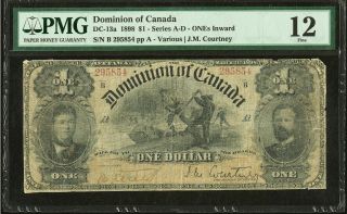 Canada Dominion Of Canada $1 31.  3.  1898 Dc - 13a Pmg Fine 12 Series A - D Ones Inward