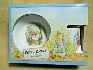 Vintage 1991 Wedgewood Beatrix Potter Peter Rabbit Porcelain Child Dish/mug/bowl